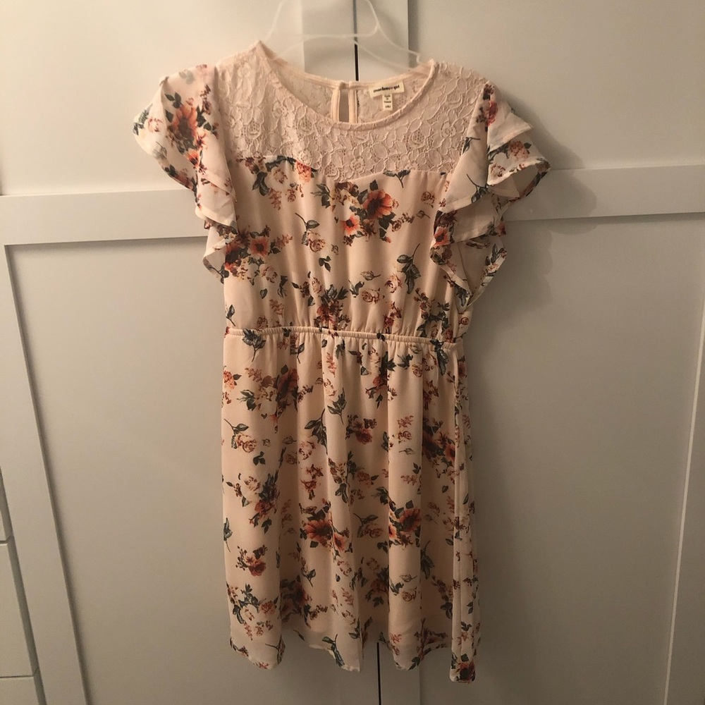Girls Size 12(Large) Light Pink and Floral Dress